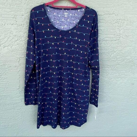 Jenni Christmas Lights Sz L Sleepwear NWT - Picture 6 of 13